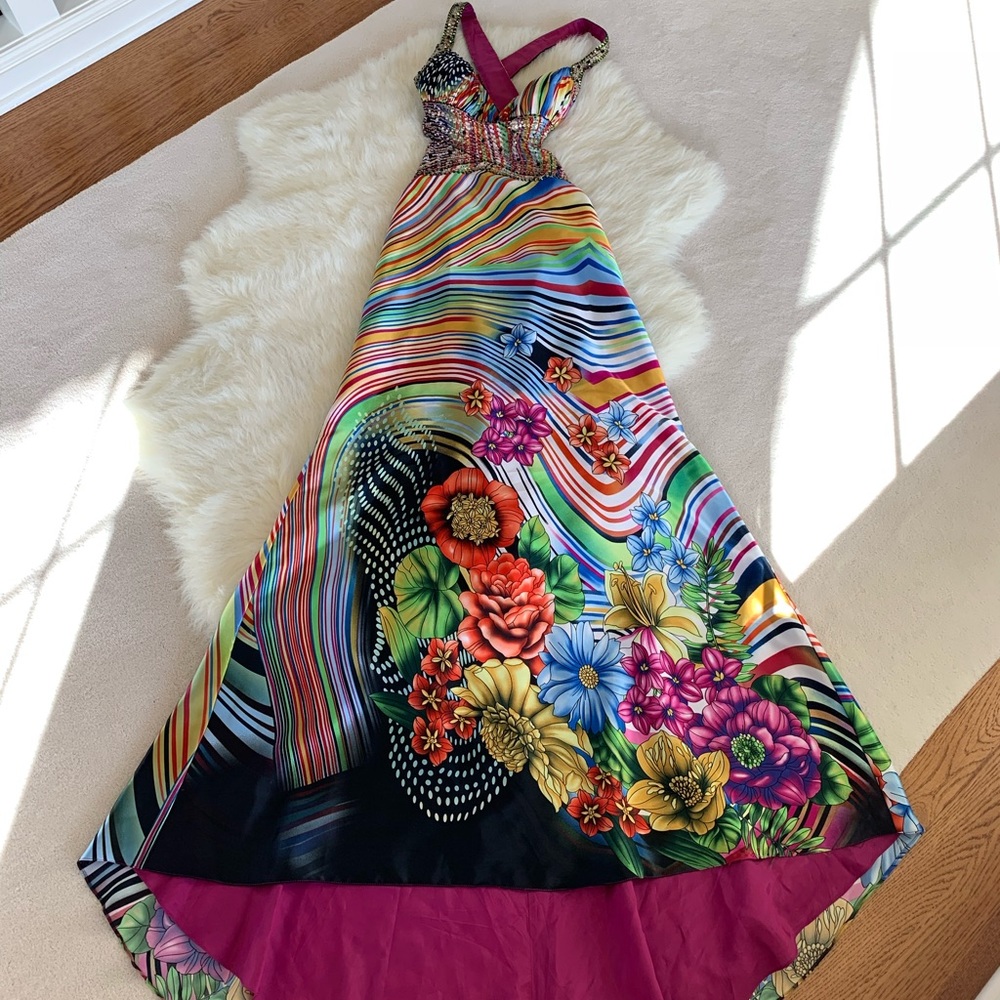 PROM Gorgeous Multicolor Formal Dress Y2K